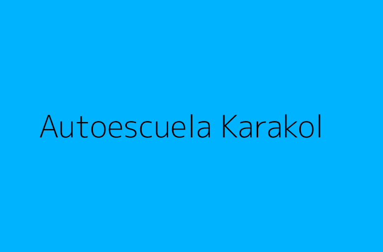 Autoescuela Karakol